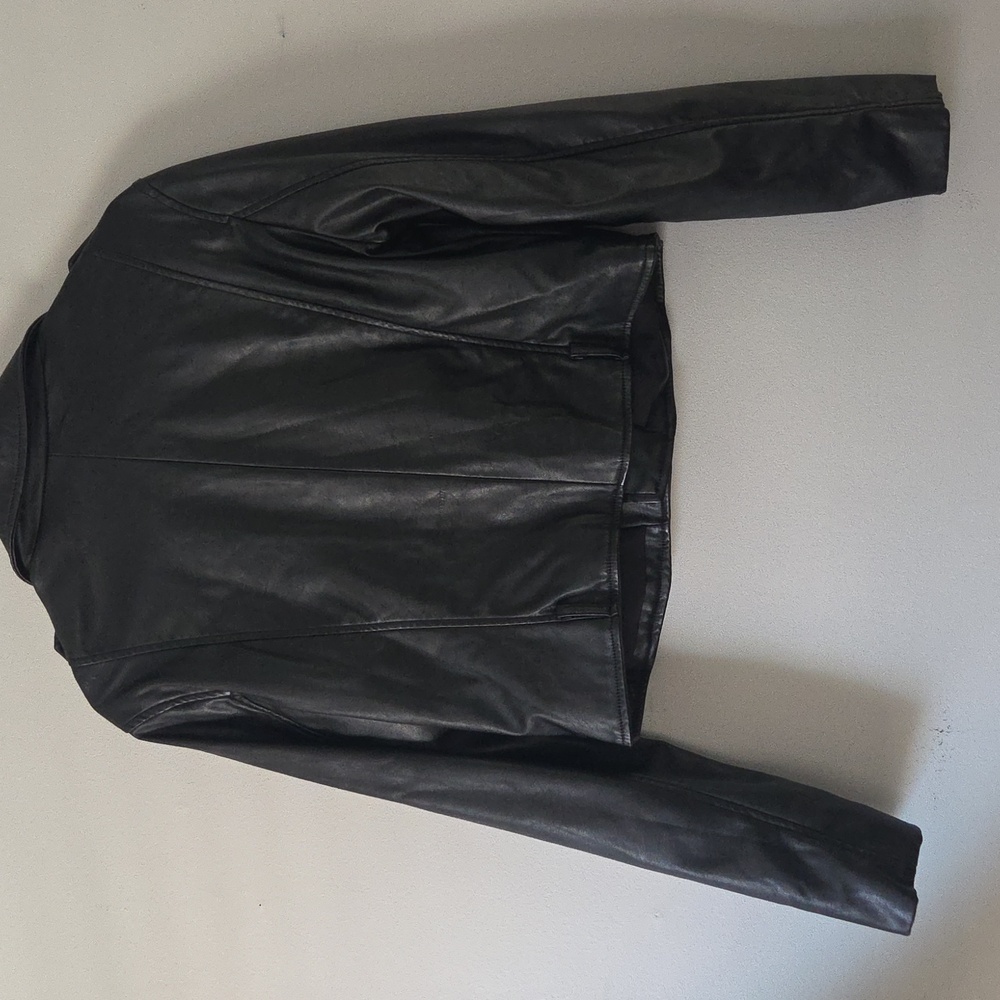 Vegan Leather Moto Jacket (L) - Picture 7 of 9